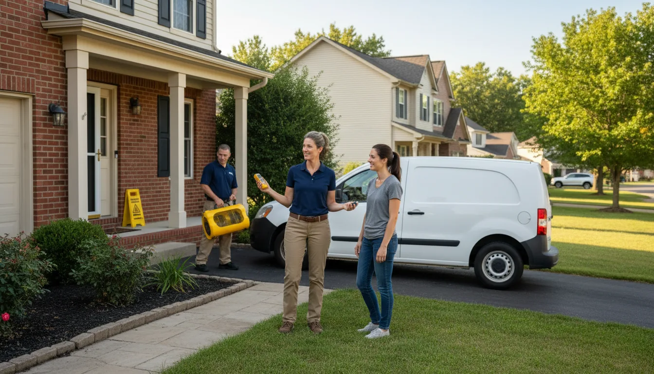 Residential water damage restoration in Mangham, LA
